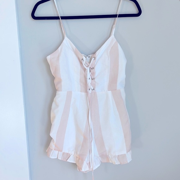 Pink/White Romper - Picture 1 of 5